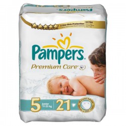 Подгузники 21 шт. Pampers слип энд плей джуниор 11-25 кг р. 5