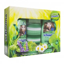 Набор Schauma 7 трав шампунь + бальзам + шейный платок 225 мл + 200 мл