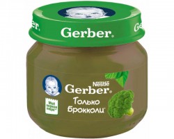 Пюре, Gerber (Гербер) 80 г брокколи с 5 мес