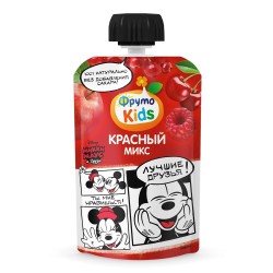 Пюре, ФрутоKids (Фрутоняня ФрутоКидс) 90 г красный микс яблоко черешня малина красная смородина с 5 мес пауч