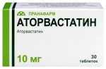 Аторвастатин, таблетки покрытые пленочной оболочкой 10 мг 30 шт