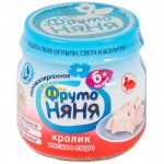 Пюре, Фрутоняня 80 г кролик с 6 мес