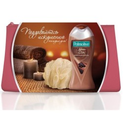 Набор Palmolive Гурмэ СПА гель для душа Шоколадная Вуаль + мочалка + косметичка 250 мл