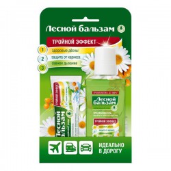 Набор Лесной бальзам Тройной эффект ополаскиватель для десен и зубов + зубная паста 90 мл + 20 мл