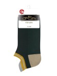 Носки мужские, Omsa (Омса) р. 39-41 (25-27) Active 114 Актив укороченные из хлопка Verde foresta темно-зеленый