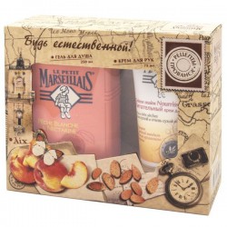 Набор Le Petit Marseillais гель для душа белый персик и нектарин + крем для рук 250 мл + 75 мл