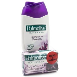 Набор Palmolive гель для душа черная орхидея + мыло жидкое в косметичке